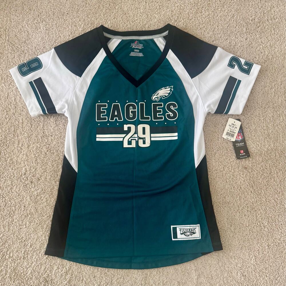Majestic Philadelphia Eagles NFL Murray #29 2015 Jersey Sparkle Gem Women Medium